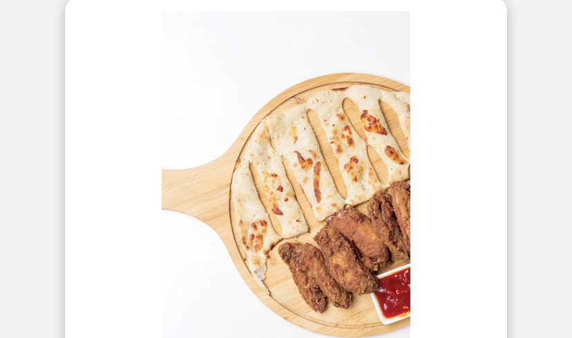 Breadsticks and buffalo wings 