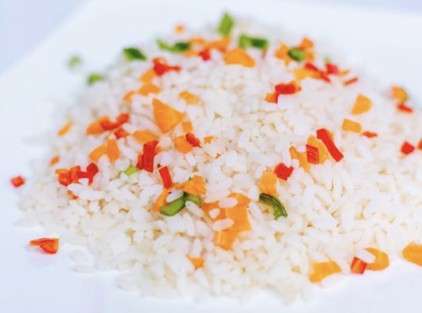 White rice and beans