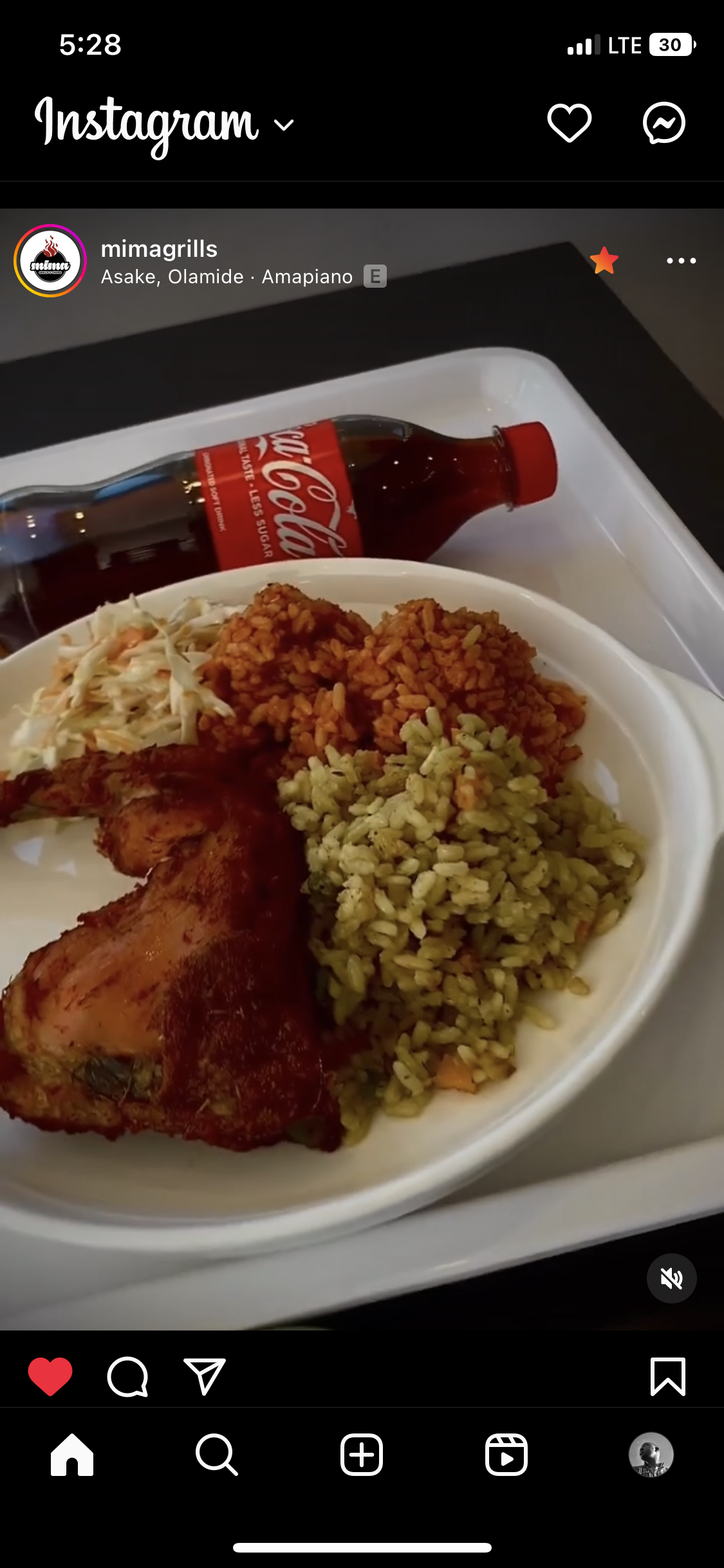 fried+ jollof rice & chicken