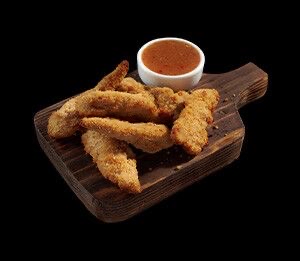 Large chicken strips with sweet chili sauce