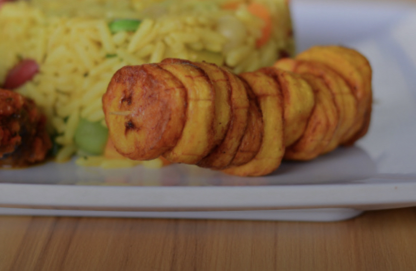 A plate with chicken