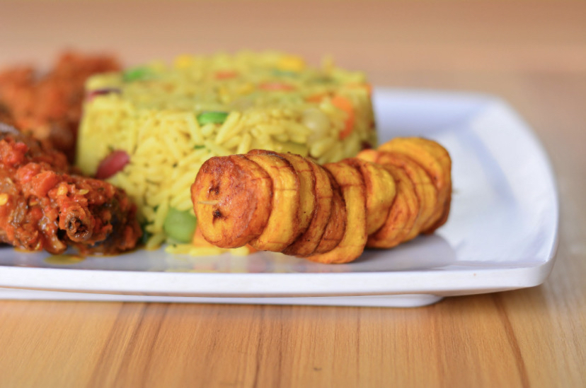 A plate with chicken