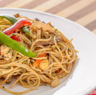 Stir fry spaghetti 