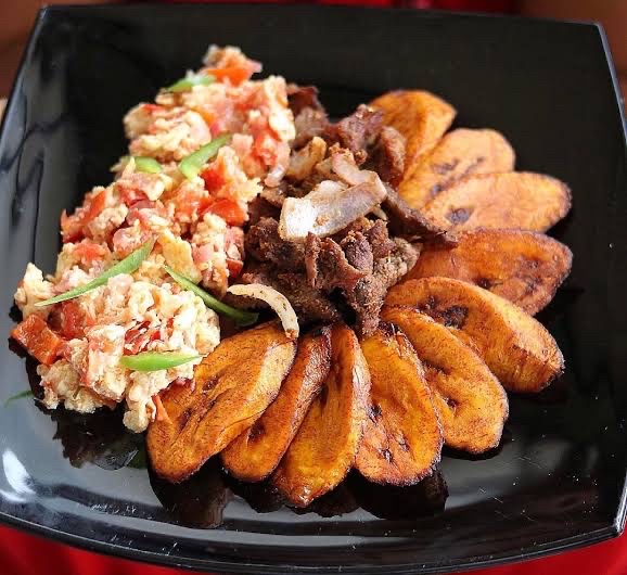 plantain and scrambled egg