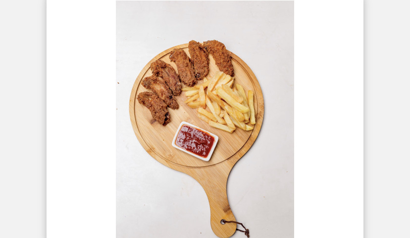 Chips and chicken wings