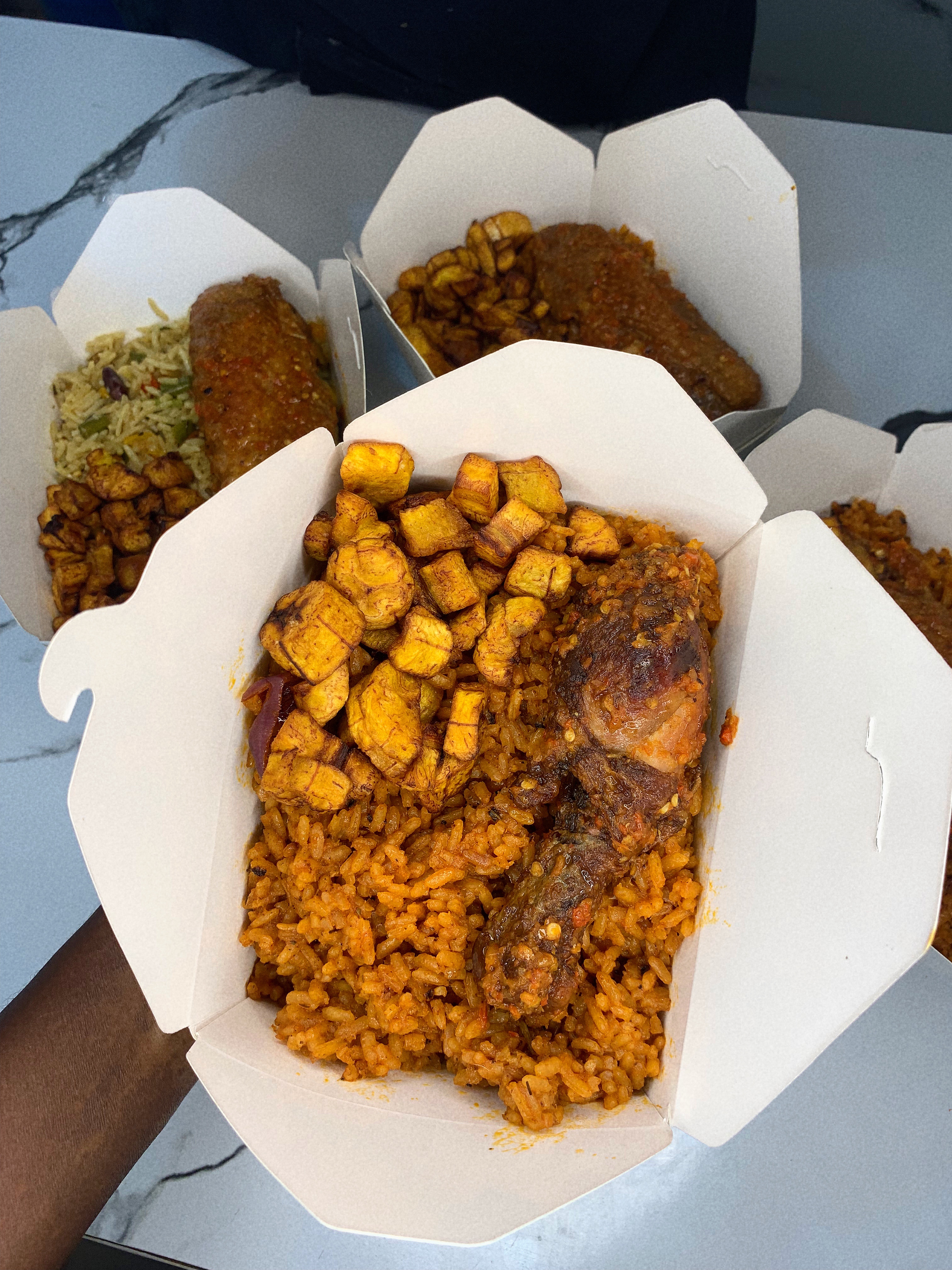 Smokey Party Jollof, Chicken, Plantain (Wednesday Special)