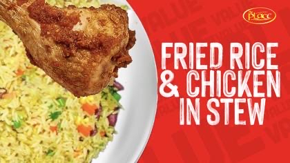 Value munch- fried rice & chicken in stew